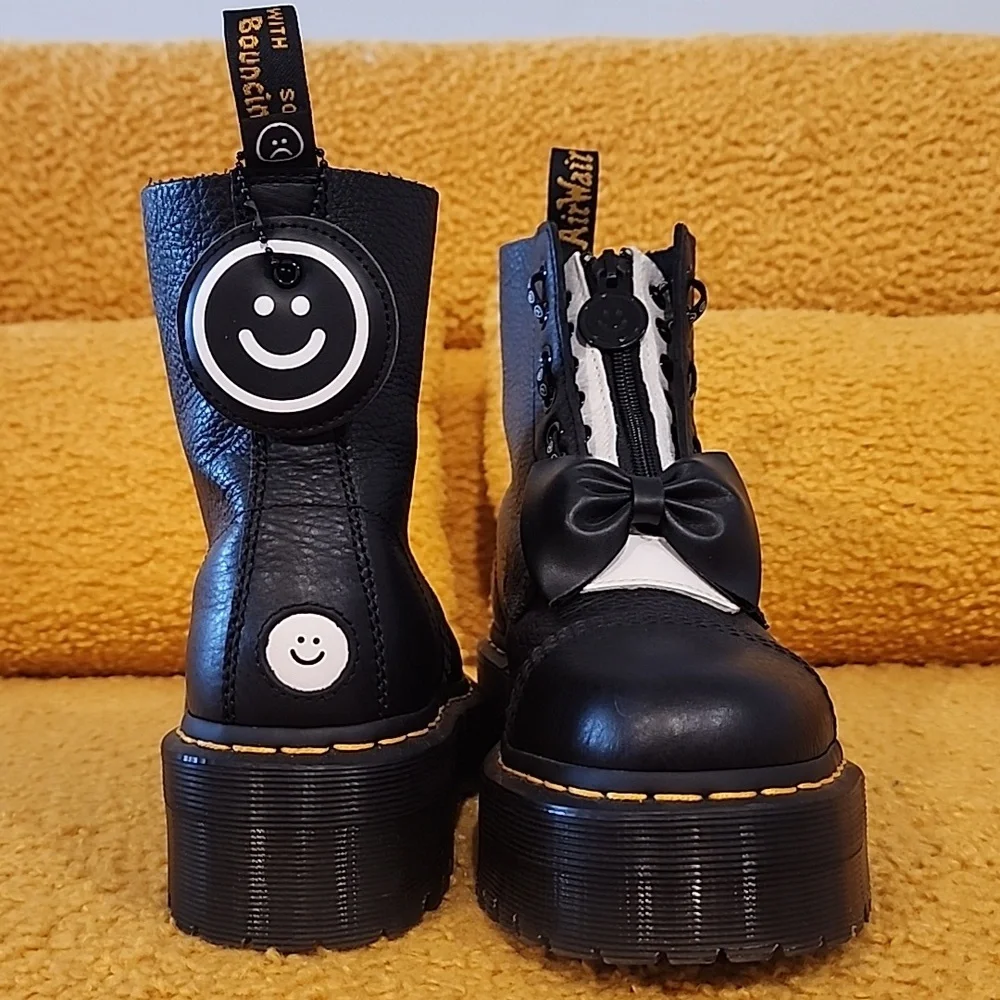 Dr. Marten Sinclair Lazy Oaf Leather Platform Boots 9W/7.5M (US) - Picture 10 of 11